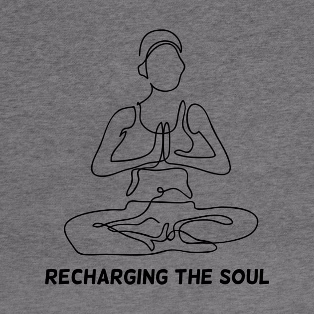 Yoga or Meditation Design - Recharging the Soul by Printadorable